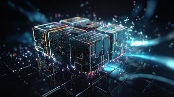 Futuristic technological background3D rendering,3D rendering of abstract technology concept. Futuristic cyberspace background,Abstract 3d rendering of data processing. Futuristic technol photo