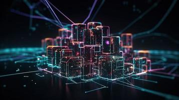 Futuristic technological background3D rendering,3D rendering of abstract technology concept. Futuristic cyberspace background,Abstract 3d rendering of data processing. Futuristic technol photo