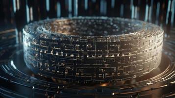 Futuristic technological background3D rendering,3D rendering of abstract technology concept. Futuristic cyberspace background,Abstract 3d rendering of data processing. Futuristic technol photo