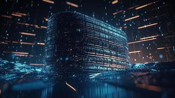 Futuristic technological background3D rendering,3D rendering of abstract technology concept. Futuristic cyberspace background,Abstract 3d rendering of data processing. Futuristic technol photo