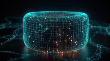Futuristic technological background3D rendering,3D rendering of abstract technology concept. Futuristic cyberspace background,Abstract 3d rendering of data processing. Futuristic technol photo