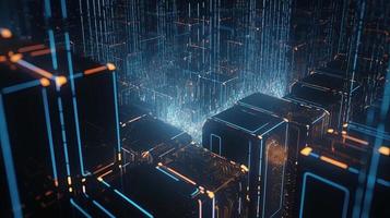 Futuristic technological background3D rendering,3D rendering of abstract technology concept. Futuristic cyberspace background,Abstract 3d rendering of data processing. Futuristic technol photo