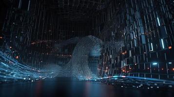 Futuristic technological background3D rendering,3D rendering of abstract technology concept. Futuristic cyberspace background,Abstract 3d rendering of data processing. Futuristic technol photo