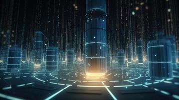 Futuristic technological background3D rendering,3D rendering of abstract technology concept. Futuristic cyberspace background,Abstract 3d rendering of data processing. Futuristic technol photo