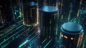 Futuristic technological background3D rendering,3D rendering of abstract technology concept. Futuristic cyberspace background,Abstract 3d rendering of data processing. Futuristic technol photo