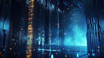 Futuristic technological background3D rendering,3D rendering of abstract technology concept. Futuristic cyberspace background,Abstract 3d rendering of data processing. Futuristic technol photo