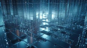 Futuristic technological background3D rendering,3D rendering of abstract technology concept. Futuristic cyberspace background,Abstract 3d rendering of data processing. Futuristic technol photo