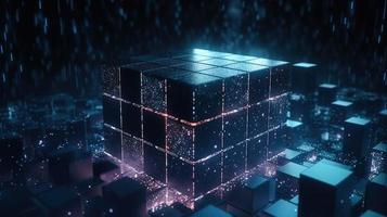 Futuristic technological background3D rendering,3D rendering of abstract technology concept. Futuristic cyberspace background,Abstract 3d rendering of data processing. Futuristic technol photo