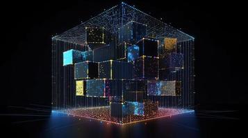 Futuristic technological background3D rendering,3D rendering of abstract technology concept. Futuristic cyberspace background,Abstract 3d rendering of data processing. Futuristic technol photo