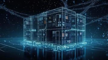 Futuristic technological background3D rendering,3D rendering of abstract technology concept. Futuristic cyberspace background,Abstract 3d rendering of data processing. Futuristic technol photo