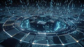 Futuristic technological background3D rendering,3D rendering of abstract technology concept. Futuristic cyberspace background,Abstract 3d rendering of data processing. Futuristic technol photo