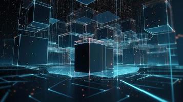 Futuristic technological background3D rendering,3D rendering of abstract technology concept. Futuristic cyberspace background,Abstract 3d rendering of data processing. Futuristic technol photo