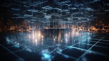 Futuristic technological background3D rendering,3D rendering of abstract technology concept. Futuristic cyberspace background,Abstract 3d rendering of data processing. Futuristic technol photo