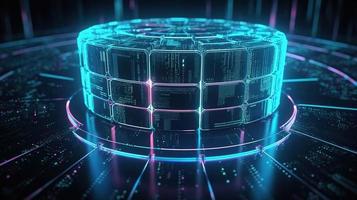 Futuristic technological background3D rendering,3D rendering of abstract technology concept. Futuristic cyberspace background,Abstract 3d rendering of data processing. Futuristic technol photo