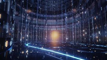 Futuristic technological background3D rendering,3D rendering of abstract technology concept. Futuristic cyberspace background,Abstract 3d rendering of data processing. Futuristic technol photo