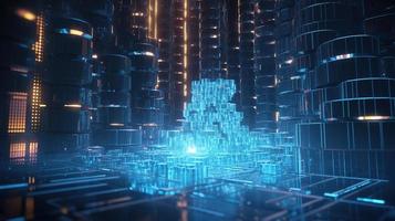 Futuristic technological background3D rendering,3D rendering of abstract technology concept. Futuristic cyberspace background,Abstract 3d rendering of data processing. Futuristic technol photo