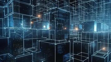 Futuristic technological background3D rendering,3D rendering of abstract technology concept. Futuristic cyberspace background,Abstract 3d rendering of data processing. Futuristic technol photo