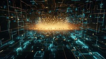 Futuristic technological background3D rendering,3D rendering of abstract technology concept. Futuristic cyberspace background,Abstract 3d rendering of data processing. Futuristic technol photo