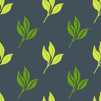 Simple leaves Seamless pattern. Decorative forest leaf endless wallpaper. Organic background. vector