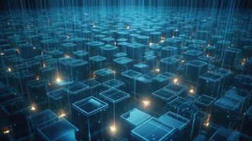 3d illustration of abstract technology background. Sci-fi concept.3D rendering of abstract technology concept. Futuristic cyberspace background,Abstract 3d rendering of data processing photo