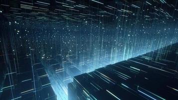 3d illustration of abstract technology background. Sci-fi concept.3D rendering of abstract technology concept. Futuristic cyberspace background,Abstract 3d rendering of data processing photo