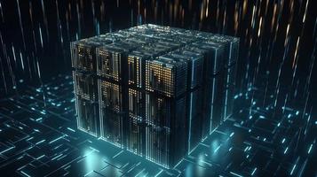 3d illustration of abstract technology background. Sci-fi concept.3D rendering of abstract technology concept. Futuristic cyberspace background,Abstract 3d rendering of data processing photo