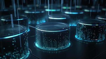 3d illustration of abstract technology background. Sci-fi concept.3D rendering of abstract technology concept. Futuristic cyberspace background,Abstract 3d rendering of data processing photo
