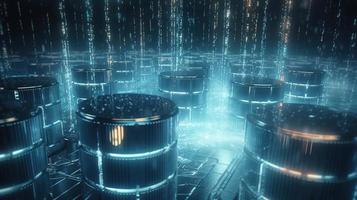 3d illustration of abstract technology background. Sci-fi concept.3D rendering of abstract technology concept. Futuristic cyberspace background,Abstract 3d rendering of data processing photo
