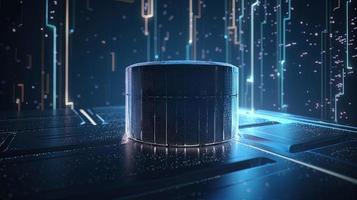 3d illustration of abstract technology background. Sci-fi concept.3D rendering of abstract technology concept. Futuristic cyberspace background,Abstract 3d rendering of data processing photo