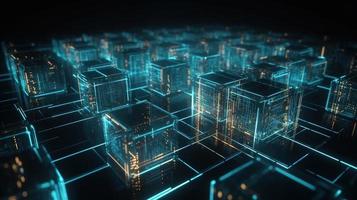 3d illustration of abstract technology background. Sci-fi concept.3D rendering of abstract technology concept. Futuristic cyberspace background,Abstract 3d rendering of data processing photo