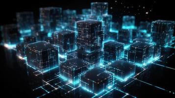 3d illustration of abstract technology background. Sci-fi concept.3D rendering of abstract technology concept. Futuristic cyberspace background,Abstract 3d rendering of data processing photo