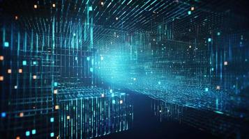 3d illustration of abstract technology background. Sci-fi concept.3D rendering of abstract technology concept. Futuristic cyberspace background,Abstract 3d rendering of data processing photo