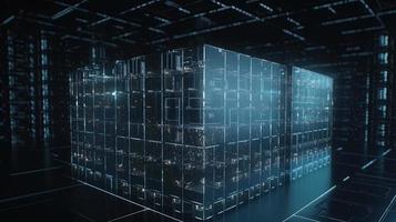 3d illustration of abstract technology background. Sci-fi concept.3D rendering of abstract technology concept. Futuristic cyberspace background,Abstract 3d rendering of data processing photo