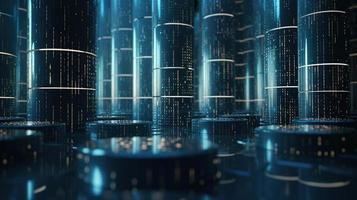3d illustration of abstract technology background. Sci-fi concept.3D rendering of abstract technology concept. Futuristic cyberspace background,Abstract 3d rendering of data processing photo