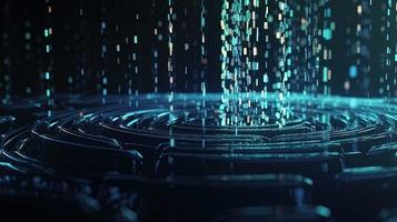 3d illustration of abstract technology background. Sci-fi concept.3D rendering of abstract technology concept. Futuristic cyberspace background,Abstract 3d rendering of data processing photo