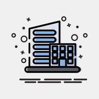Icon office. Building elements. Icons in MBE style. Good for prints, web, posters, logo, site plan, map, infographics, etc. vector