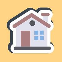 Sticker house. Building elements. Good for prints, web, posters, logo, site plan, map, infographics, etc. vector