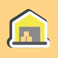 Sticker warehouse. Building elements. Good for prints, web, posters, logo, site plan, map, infographics, etc. vector