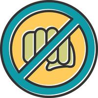 No Assaulting Vector Icon
