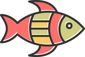 icono de vector de pescado