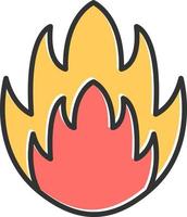 icono de vector de fuego