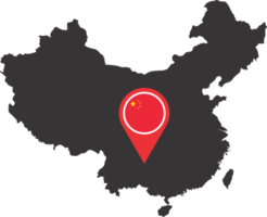 Chine épingle carte emplacement png