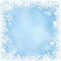 Winter background with beautiful various snowflakes, Vector Illustration