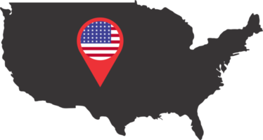 Estados Unidos alfiler mapa ubicación png