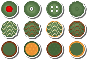 gran juego de galletas caseras de diferentes sabores en galletas de pastelería png