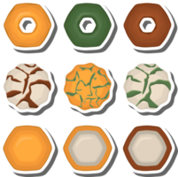 gran juego de galletas caseras de diferentes sabores en galletas de pastelería png