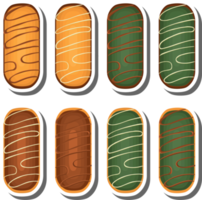 gran juego de galletas caseras de diferentes sabores en galletas de pastelería png