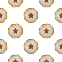 Pattern homemade cookie different taste in pastry biscuit png