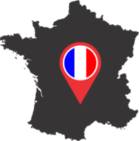 Francia alfiler mapa ubicación png