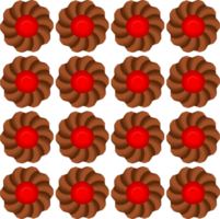 Pattern homemade cookie different taste in pastry biscuit png